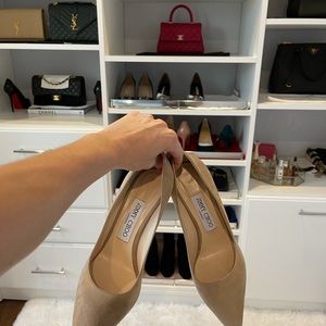 Jimmy choo Romy 85 in nude suede